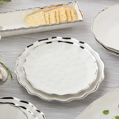 Certified International Regency Silver 4-pc. Porcelain Salad Plate