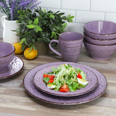 Elama Malibu Mica 16-pc. Stoneware Dinnerware Set