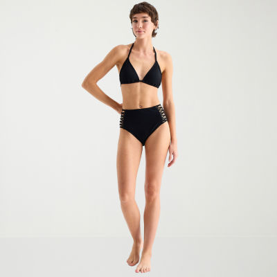 Arizona Adjustable Straps Juniors Triangle Bikini Swimsuit Top