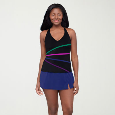 Sonnet Shores Womens Striped Tankini Swimsuit Top