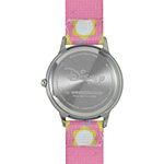 Disney Time Teacher Minnie Mouse Kids Pink Graphic Strap Watch