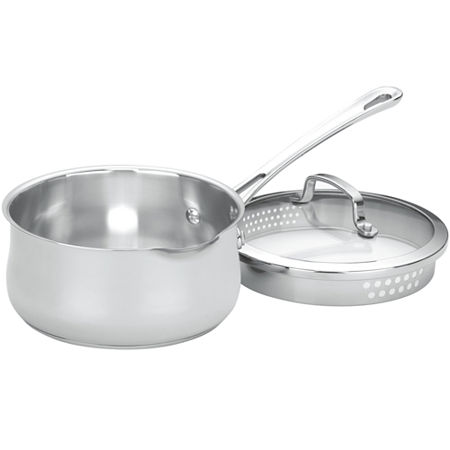 Cuisinart Contour 2-qt. Stainless Steel Spouted Saucepan With Lid, One Size, Gray