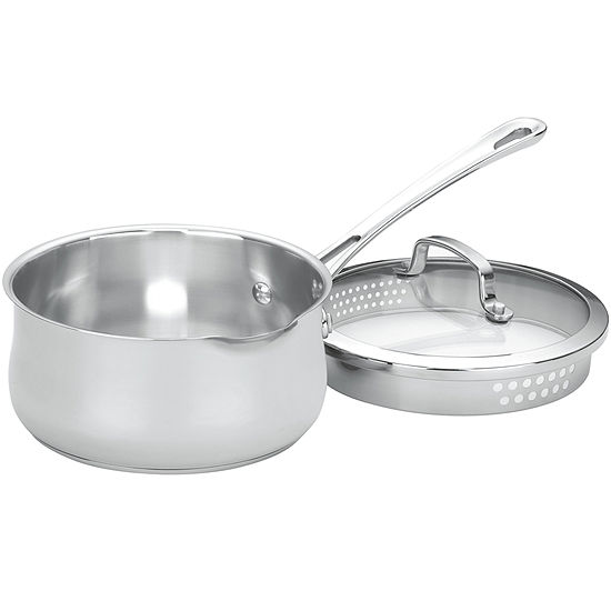 Cuisinart® Contour 2-qt. Stainless Steel Spouted Saucepan with Lid ...