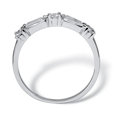 DiamonArt® 2MM 1 CT. T.W. White Cubic Zirconia Sterling Silver Round Band