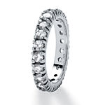 DiamonArt® 3.5MM 2 CT. T.W. White Cubic Zirconia Sterling Silver Round Band