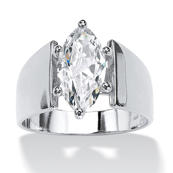 DiamonArt® Womens 2 CT. T.W. White Cubic Zirconia Sterling Silver Engagement Ring