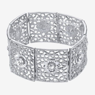 1928 Womens Flower Stretch Bracelet