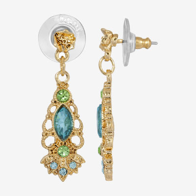 1928 Gold-Tone Drop Earrings