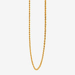10K Gold 18 - 24 Inch Hollow Rope Chain Necklace