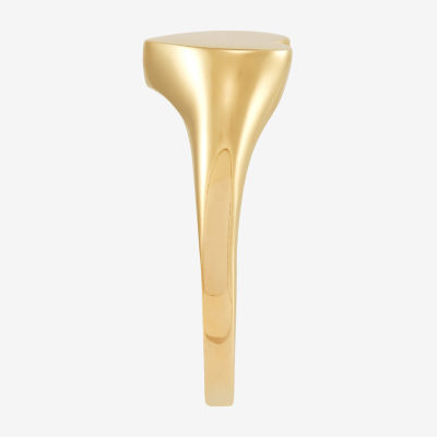 Womens 14K Gold Heart Signet Ring