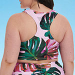 Decree Leaf Bralette Bikini Swimsuit Top Plus
