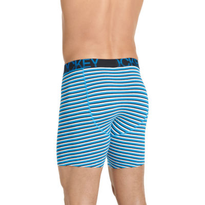 Jockey Active Stretch Mens 3 Pack Long Leg Boxer Briefs