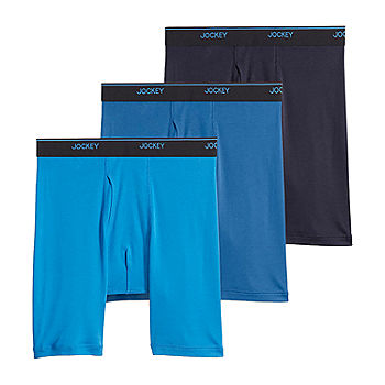 Jockey Generation™ Men's Long Leg Boxer Briefs 3pk - Blue/gray