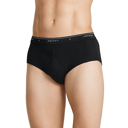 Jockey Classic Low-Rise 4 Pack Briefs, 32, Black