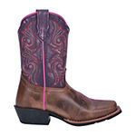 Dan Post Girls Majesty Stacked Heel Cowboy Boots