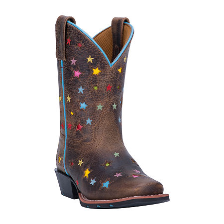  Dan Post Girls Starlette Stacked Heel Cowboy Boots