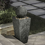 Glitzhome 31.75"H Polyresin Sphere Outdoor Fountain