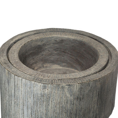 Glitzhome 40" Curving Shaped Polyresin Outdoor Fountains