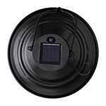 Glitzhome 9.75" Wire Black Solar Powered Outdoor Lantern