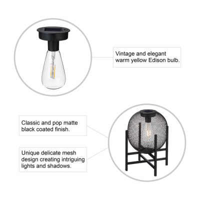 Glitzhome 11.5" Solar Powered Lanterns