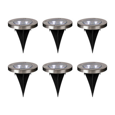 Glitzhome 5.25" Set Of 6 Led 6-pc. Pathway Light