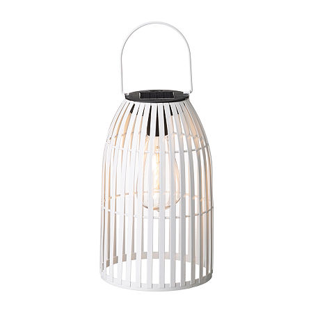 Glitzhome 9.75 Metal Woven White Hanging Lanterns, One Size, Black