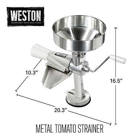 Weston Stainless Steel Tomato Strainer, One Size, Stainless Steel