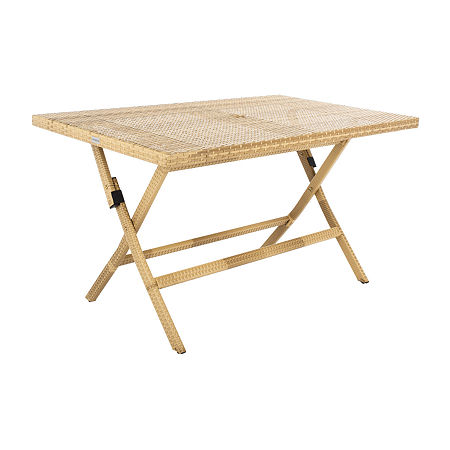 Akita Outdoor Folding Table, One Size, Brown