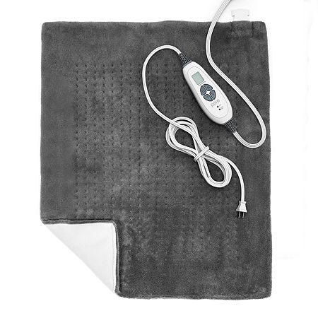 PureRelief XXL Ultra-Wide Microplush Heating Pad, One Size, Gray