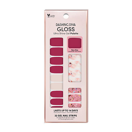 Dashing Diva Gloss Ultra Shine Gel Palette Bug Off Nail Appliques, One Size, Red