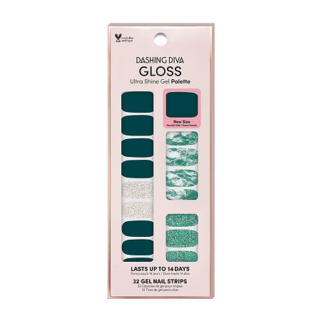 Dashing Diva Gloss Ultra Shine Gel Palette Bug Off Nail Appliques, One Size, Green