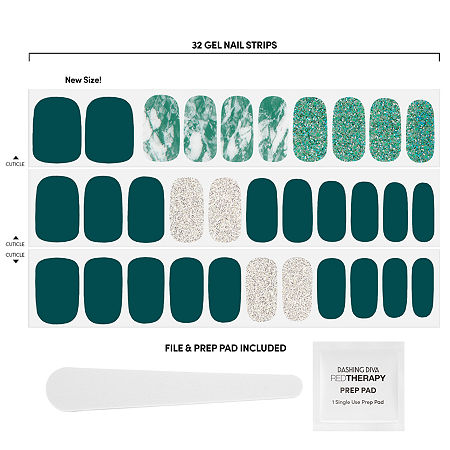 Dashing Diva Gloss Ultra Shine Gel Palette Bug Off Nail Appliques, One Size, Green