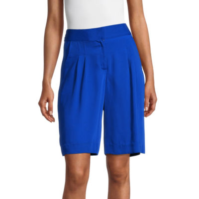 Liz Claiborne Womens Midi Short, Color Bold Blue JCPenney
