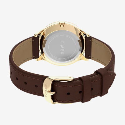 Timex Main Street Womens Brown Leather Strap Watch Tw2v76500jt