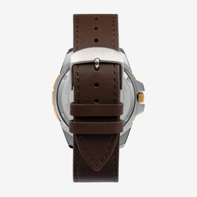 Timex Mens Brown Leather Strap Watch Tw2v78900ji