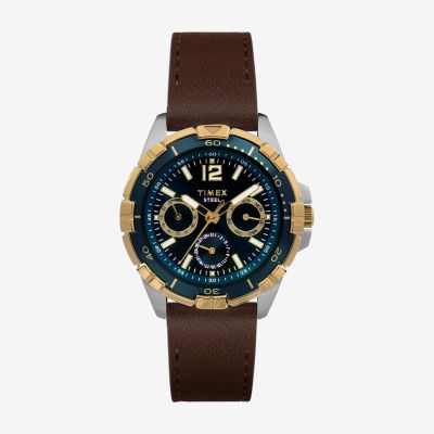 Timex Mens Brown Leather Strap Watch Tw2v78900ji