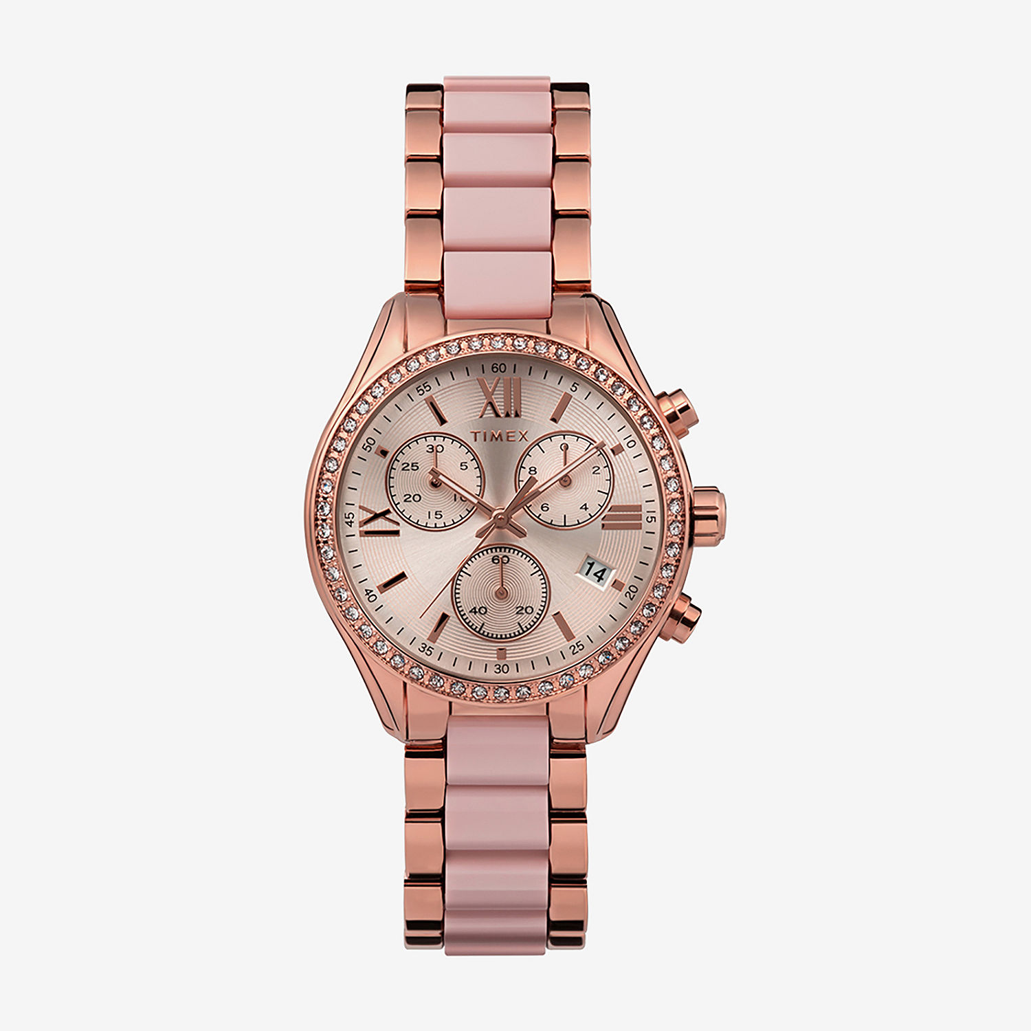 Timex Womens Rose Goldtone Bracelet Watch Tw2v75000ji - JCPenney