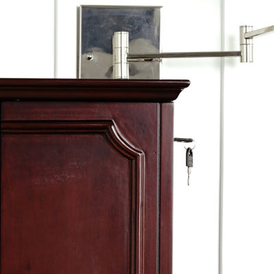 Hives And Honey Lockable Cherry Jewelry Armoire