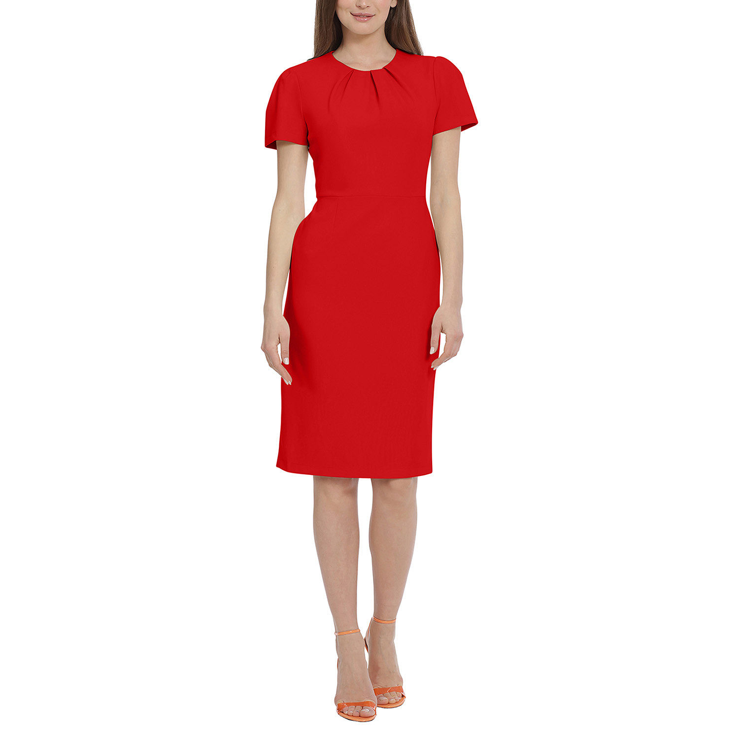London Style Short Sleeve Sheath Dress - JCPenney