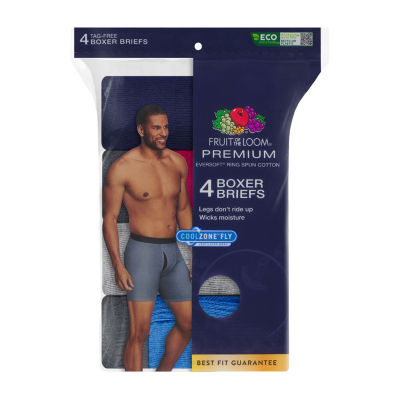 Fruit of the Loom® MEN'S 4-PACK BOXER BRIEFS No Ride Up & Tag