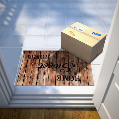 Achim Farmhouse Plank Rubber 18"X30" Doormat