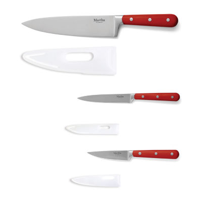 Martha Stewart Triple Rivet 6-pc. Knife Set, Color: Red - JCPenney