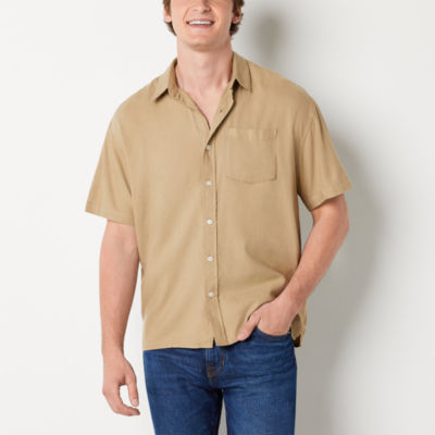 Arizona Mens Short Sleeve Button-Down Shirt