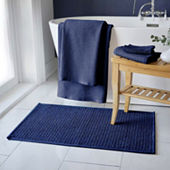 Fieldcrest Luxury Egyptian Cotton Loops Border Stripe Bath Towel