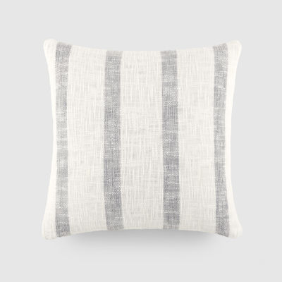 Casual Comfort Awning Stripe Yarn Dyed Square Throw Pillow