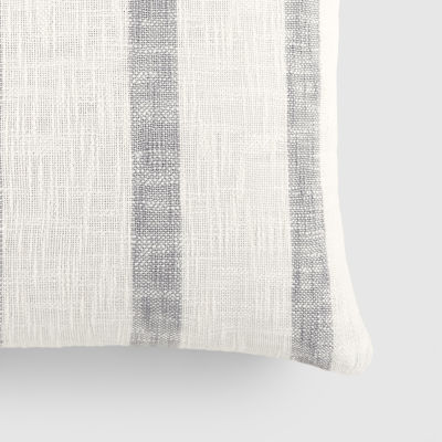 Casual Comfort Awning Stripe Yarn Dyed Square Throw Pillow