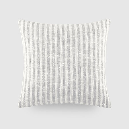 Casual Comfort Bengal Stripe Yarn Dyed Square Throw Pillow, One Size, Gray