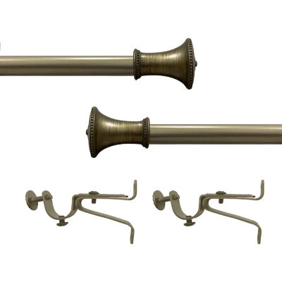 Camino ¾" Adjustable Curtain Rod with Fairmont Finial