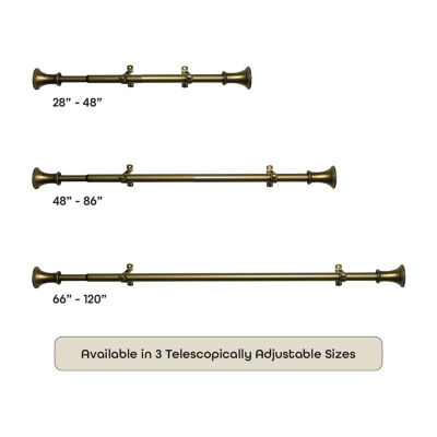 Camino ¾ Adjustable Curtain Rod with Fairmont Finial
