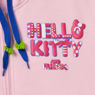 Juniors Womens Long Sleeve Hello Kitty Zipper Hoodie